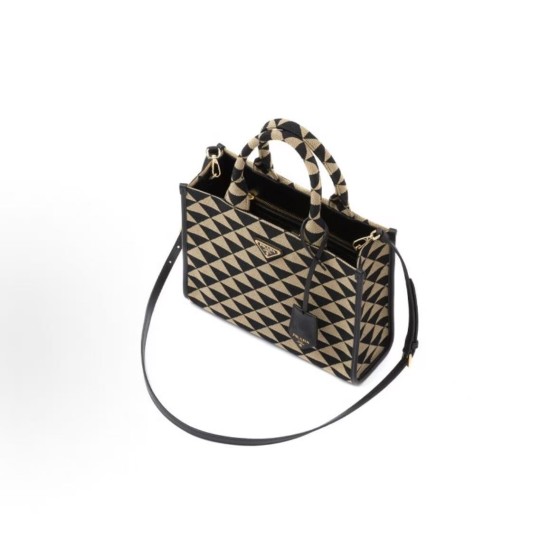 PRADA Symbole enamel metal logo open Tote bag, Tote bag, shopping bag, handbag, women\'s style